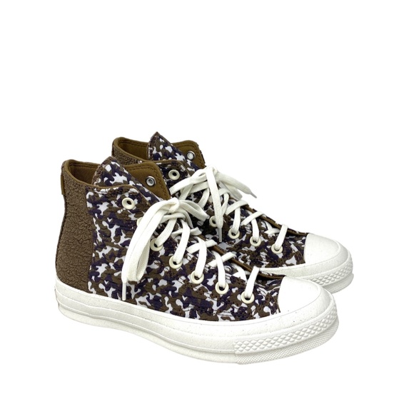 Converse Chuck 70 All Star Jacquard Camo High Top Women's Brown Canvas A01704C - Picture 3 of 10